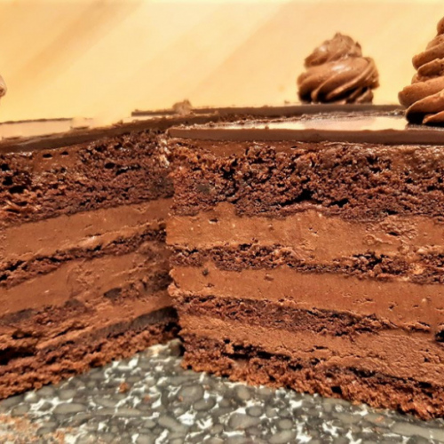 Belga étcsokoládé torta